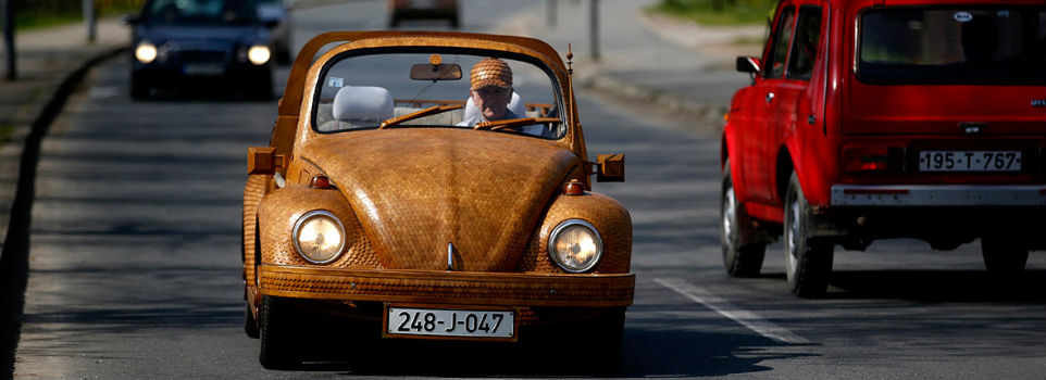 Volkswagen Beetle de madera